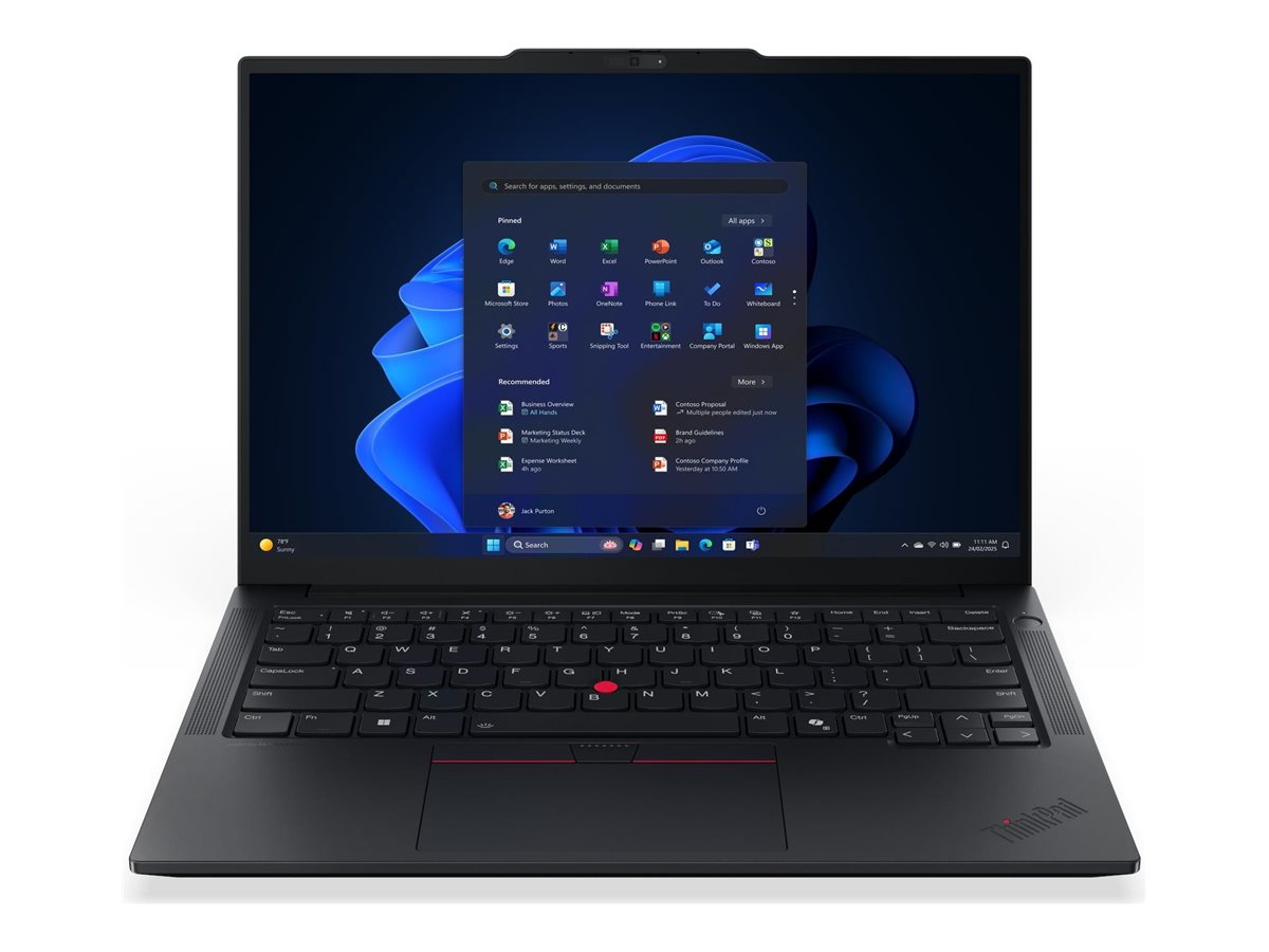 Lenovo ThinkPad E14 G8 AMD | Black | 14 " | IPS | WUXGA | 1920 x 1200 pixels | Anti-glare | AMD Ryzen AI 7 | 345 | 16 GB | SODIMM DDR5 | Solid-state drive capacity 512 GB | AMD Radeon 820M Graphics | Windows 11 Pro | 802.11be | Bluetooth version 5.4 | Keyboard language English | Keyboard backlit | Warranty 36 month(s) | Battery warranty 12 month(s) - Image 2