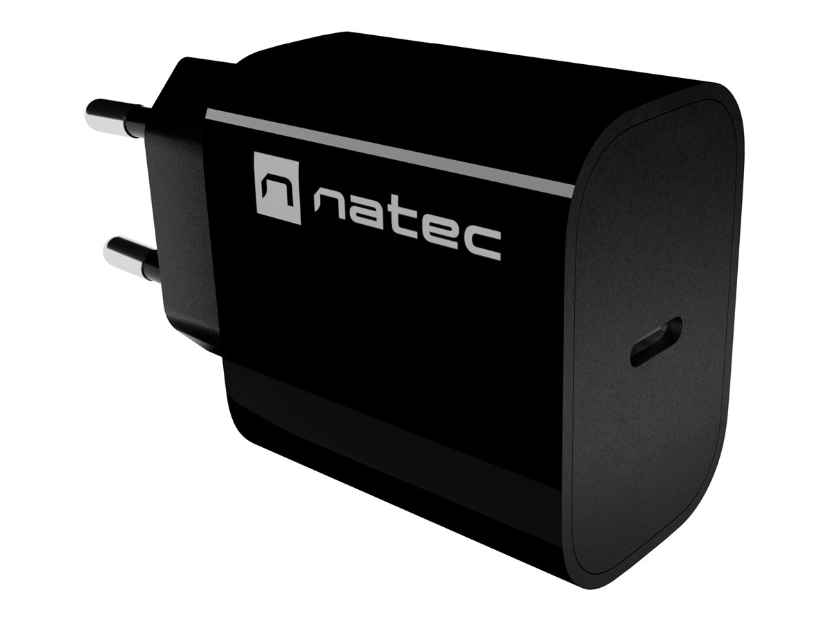 Natec Ribera USB Charger 1X USB-C 20W, Black - Image 2