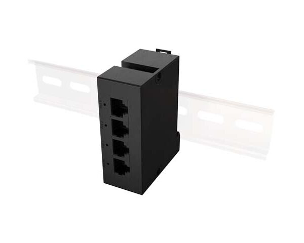 Lanberg | Switch PoE Extender 1xIn 3xOut Fast Ethernet Din Rail at 30W metal clips | DIN-FE4-AT-30W