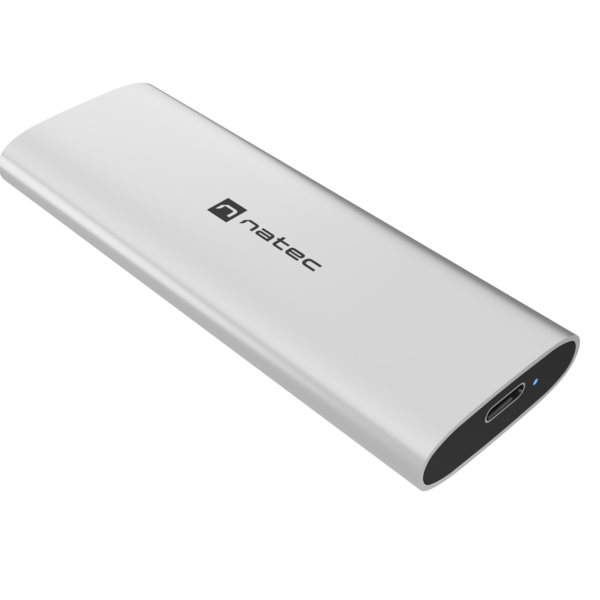 Natec | Rhino M.2 NVME Lite USB-C External, Gen 2 Steel Arctic Silver | Solid-state drive interface NVMe