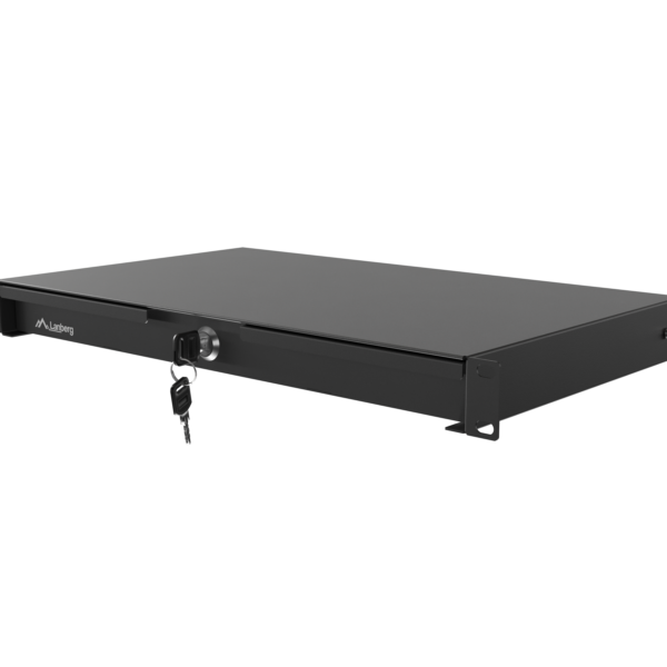 Lanberg AK-2002-B | 19" Drawer 1U, max load capacity up to 30 kg assembly | 48.26 x 27 x 4.4 cm | Black