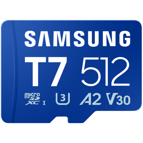 Samsung microSDXC UHS-I Card | T7 | 512 GB | microSD | Flash memory class U3, V30, A2