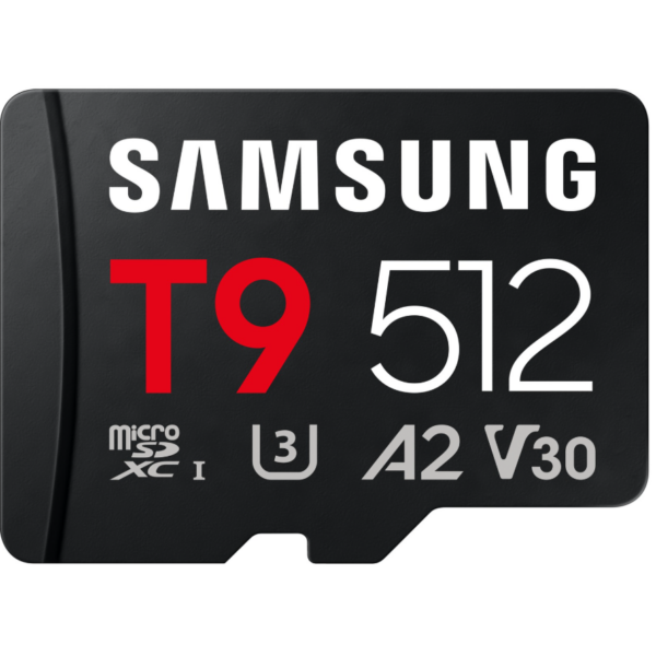 Samsung microSDXC UHS-I Card | T9 | 512 GB | microSD | Flash memory class U3, V30, A2