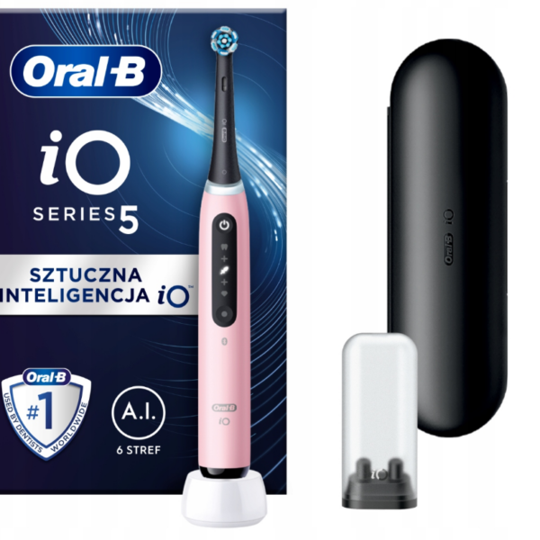 Oral-B Electric Toothbrush | iO5 Series | Rechargeable | For adults | Number of brush heads included 1 | Number of teeth brushing modes 5 | Pink