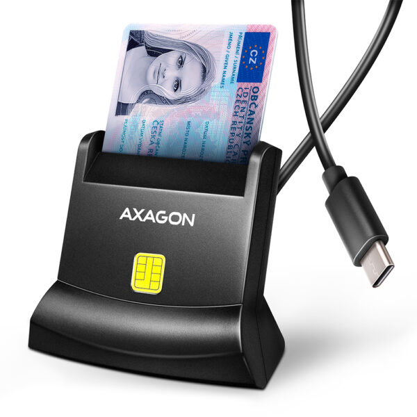 AXAGON CRE-SM4NC USB-C Smart card StandReader