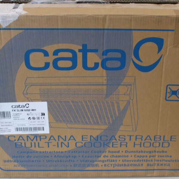 SALE OUT.  | SALE OUT. | CATA | Hood | FK SLIM 6000 WH | Conventional | Energy efficiency class B | Width 60 cm | 162 m³/h | Mechanical | LED | White | RENEWED, SCRATCHED BODY (TOP) | 34 month(s)
