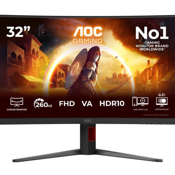 AOC | C32G4Z | 32 " | VA | FHD | 16:9 | 240 Hz | 0.3 ms | 1920 x 1080 pixels | 300 cd/m² | HDMI ports quantity 1 | Black