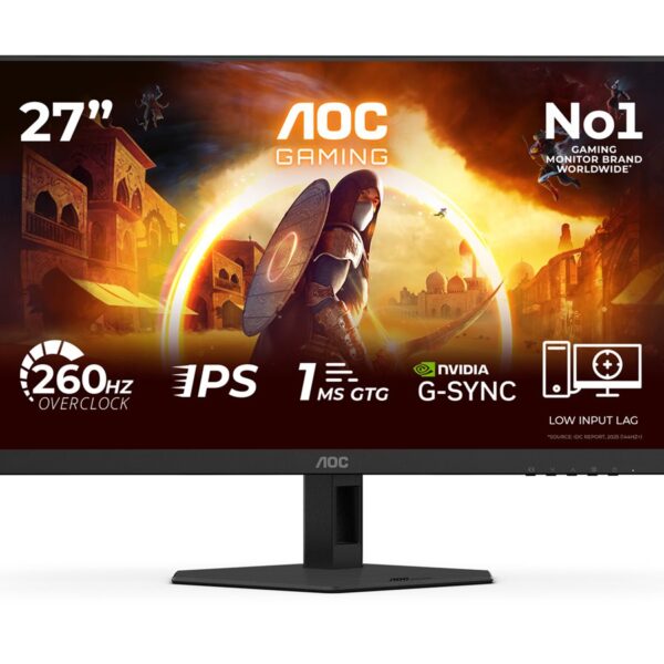 AOC | 27G4ZRE | 27 " | Fast IPS | FHD | 16:9 | 260 Hz | 1 ms | 1920 x 1080 pixels | 300 cd/m² | HDMI ports quantity 2 | Black