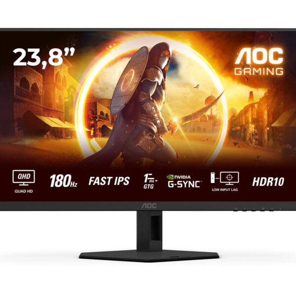 AOC | AGON Q24G4RE | 24 " | Fast IPS | QHD | 16:9 | 180 Hz | 1 ms | 2560 x 1440 pixels | 300 cd/m² | HDMI ports quantity 1 | Black