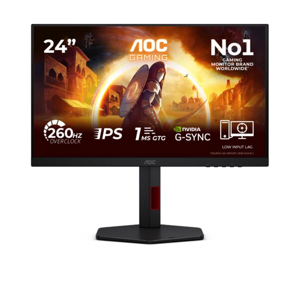 AOC | 24G4ZR | 24 " | Fast IPS | FHD | 16:9 | 240 Hz | 1 ms | 1920 x 1080 pixels | 300 cd/m² | HDMI ports quantity 2 | Black