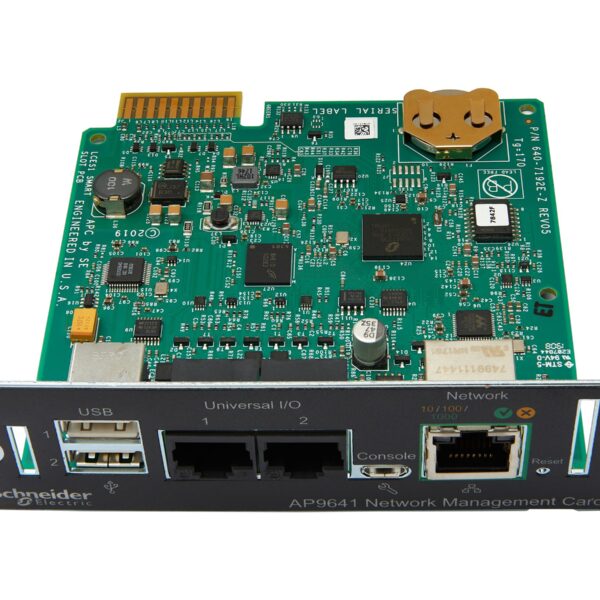 Schneider Electric AP9641 | Network Management Card 3 (NMC3) with Environmental Monitoring, secure remote UPS monitoring and management