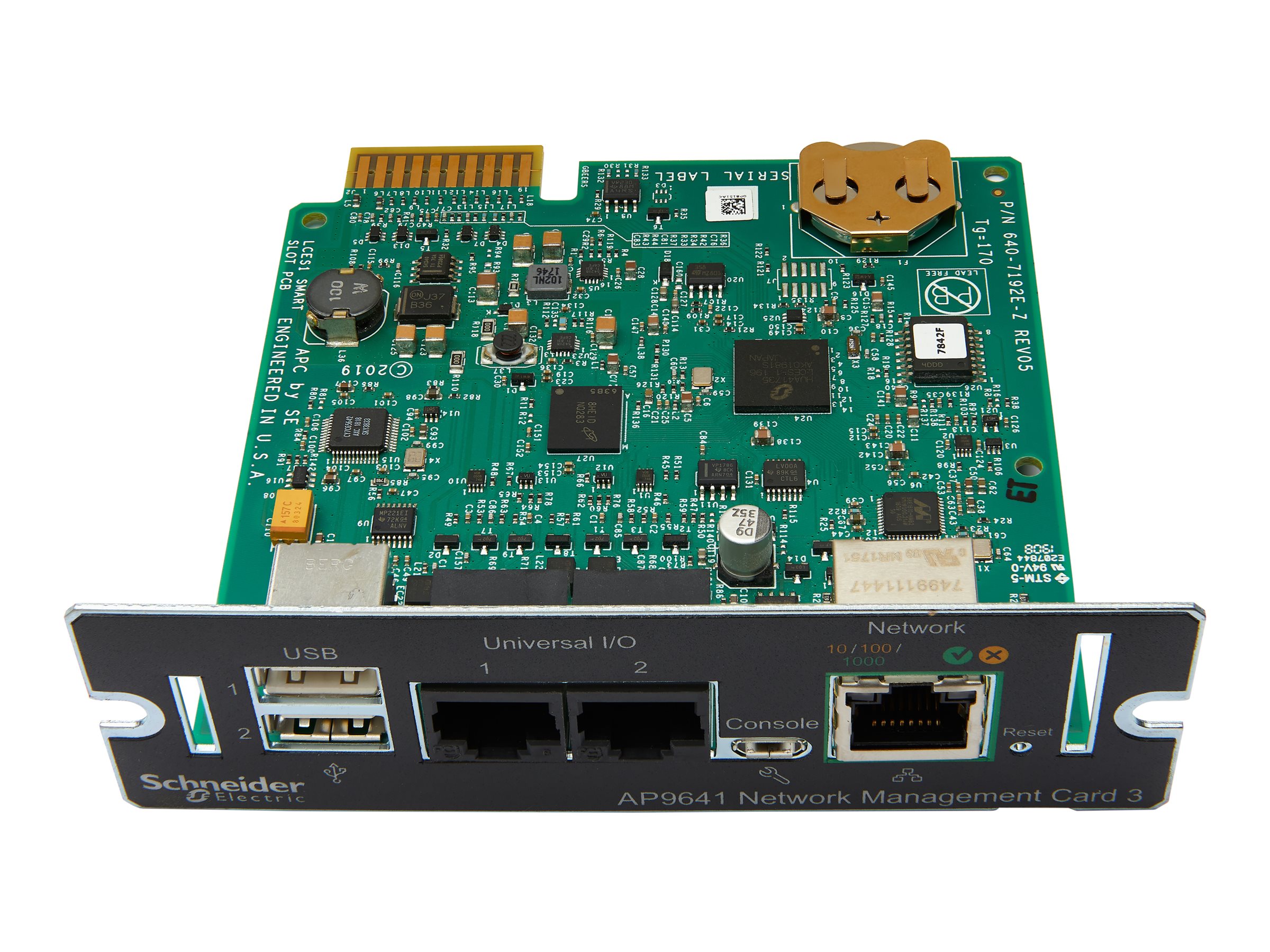Schneider Electric AP9641 | Network Management Card 3 (NMC3) with Environmental Monitoring, secure remote UPS monitoring and management