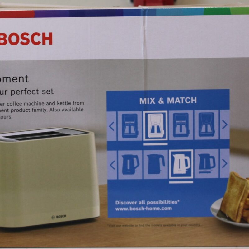 SALE OUT. Bosch TAT3M127 MyMoment Compact toaster, 950 W, 2 slots, Beige | SALE OUT. Compact Toaster | TAT3M127 MyMoment | Number of slots 2 | Housing material Plastic | Beige | DAMAGED PACKAGING AND ITEM BODY (EDGE)