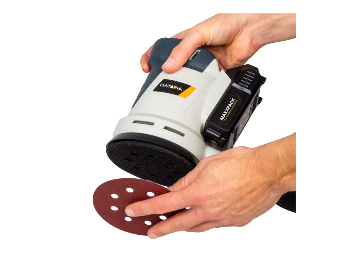 Batavia B.V. 18V Cordless Orbital Sander 125mm; Compact and balanced design for precise sanding - Image 6