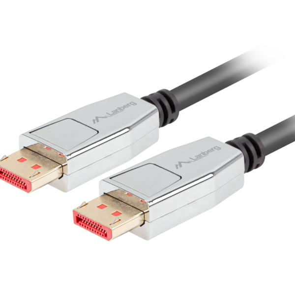 Lanberg DisplayPort M/M Cable 20 PIN V1.4 8K 60HZ | CA-DPDP-20CU-0018-BK | DisplayPort to DisplayPort | 1.8 m