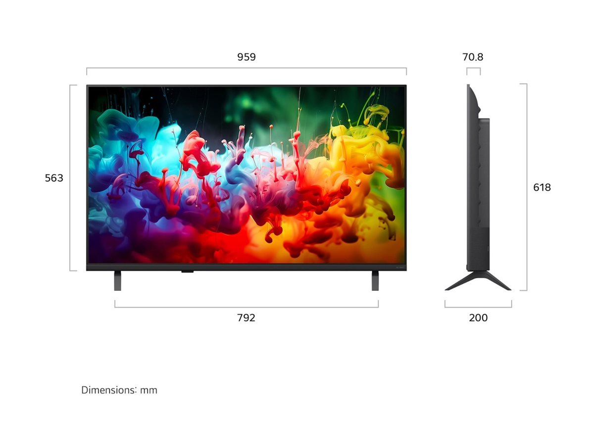 LG QNED 4K AI Mini LED TV | 43QNED70B3C | 43 | Smart TV | webOS | UHD | Black - Image 2
