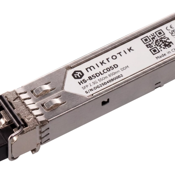 MikroTik 1G/2.5G multimode SFP module | HS-85DLC05D | Dual LC | Maximum transfer distance 550 m