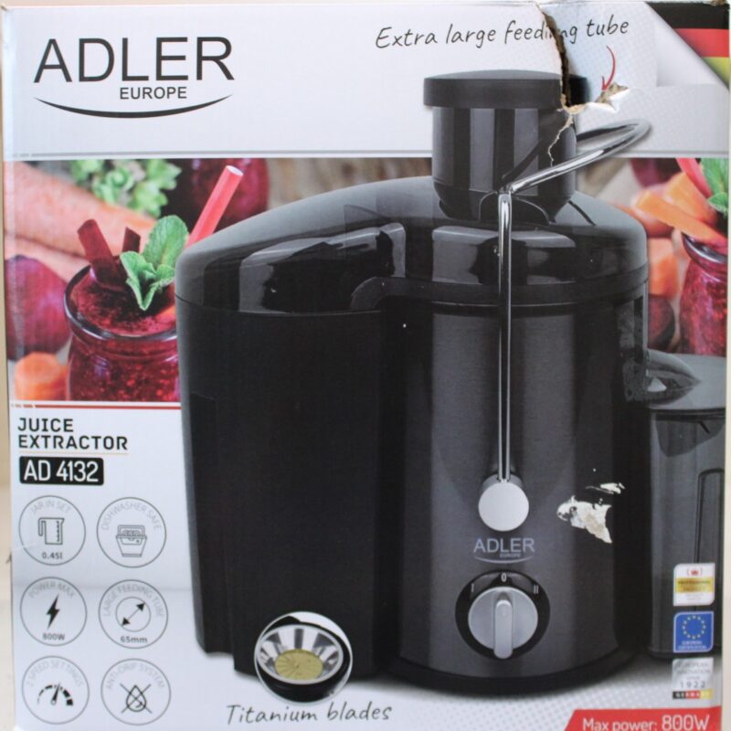 SALE OUT. Adler AD 4132 Juicer, Dark Inox | Adler AD 4132 | Type Juicer maker | Dark Inox | 800 W | Number of speeds 3 | DAMAGED PACKAGING - Image 2