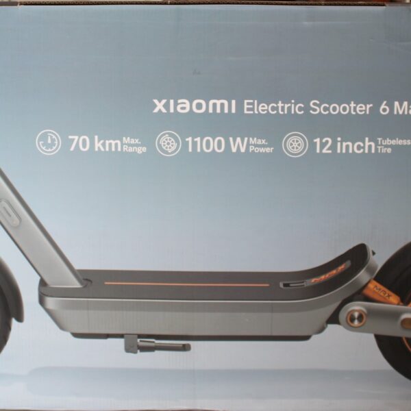 SALE OUT. Xiaomi Electric Scooter 6 Max GL | Xiaomi 24 month(s) | DAMAGED PACKAGING, PAINT AND BODY (NEAR SCREEN). MISSING INNER PACKAGING. ITEM IS SCRATCHED, DIRTY