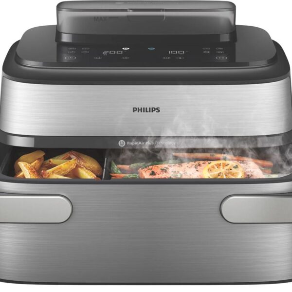 Philips Airfryer | NA565/02 5000 Series | Power 2750 W | Capacity 9.5 L | Silver/Black | RapidAir Plus