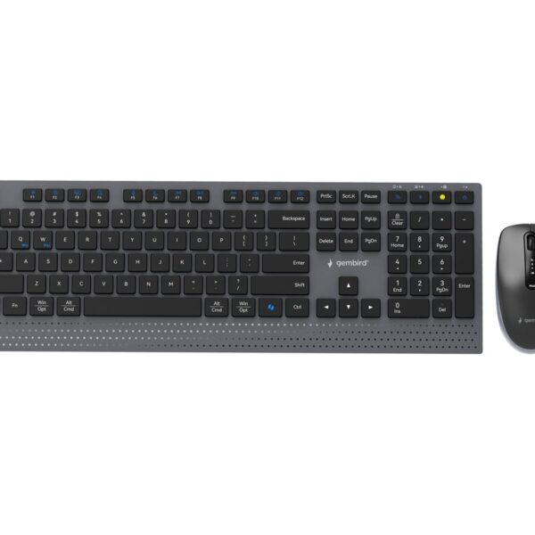 Gembird KBS-WPS-02 | Keyboard and Mouse Set | Wireless | US | Bluetooth | Black