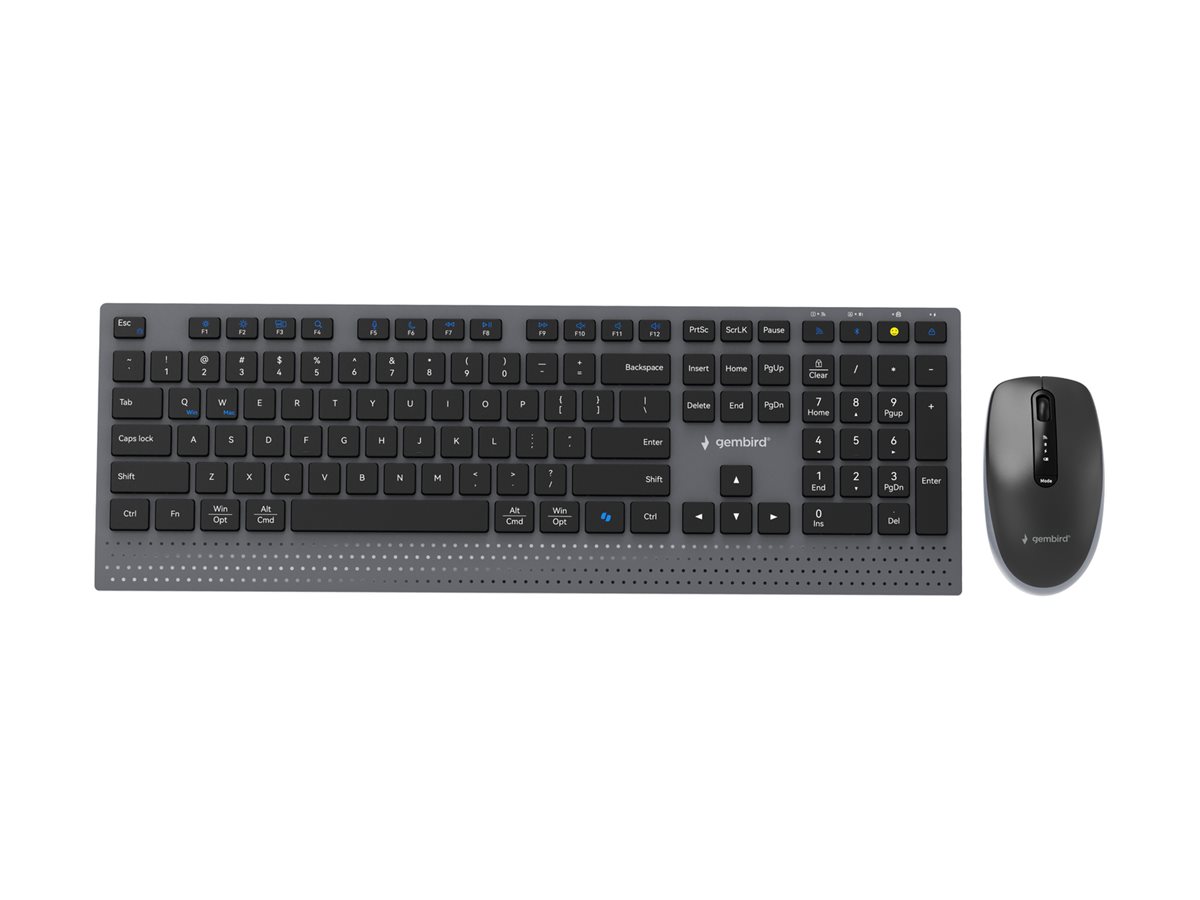 Gembird KBS-WPS-02 | Keyboard and Mouse Set | Wireless | US | Bluetooth | Black
