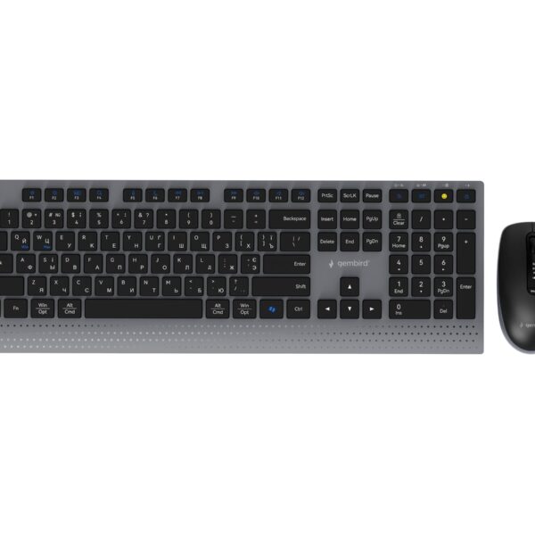 Gembird KBS-WPS-02-CYRL | Keyboard and Mouse Set | Wireless | Cyrillic | Bluetooth | Black