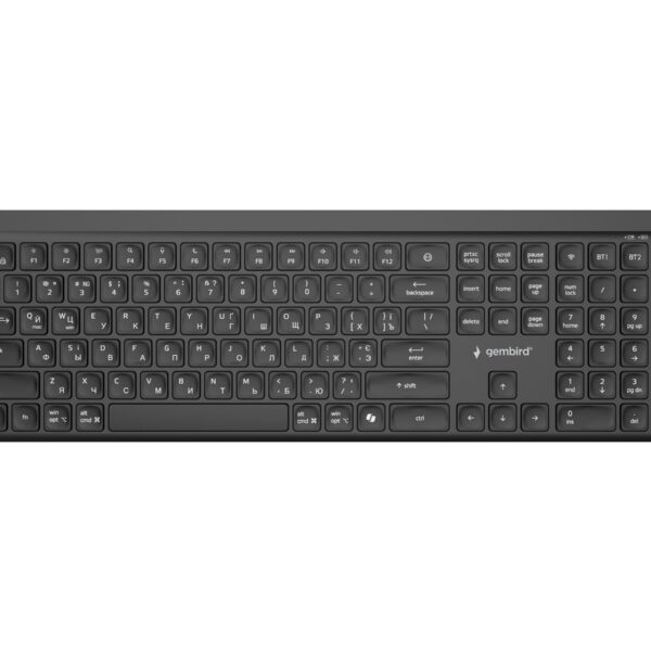 Gembird KB-WPS-03-CYRL | Keyboard | Wireless | Cyrillic | Bluetooth | Black