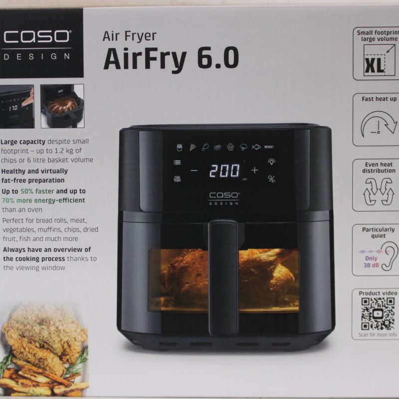 SALE OUT. | Caso Designer Air Fryer | AirFry 6.0 | Power 1700 W | Capacity 6 L | Black | DAMAGED PACKAGING | 24 month(s) - Image 10