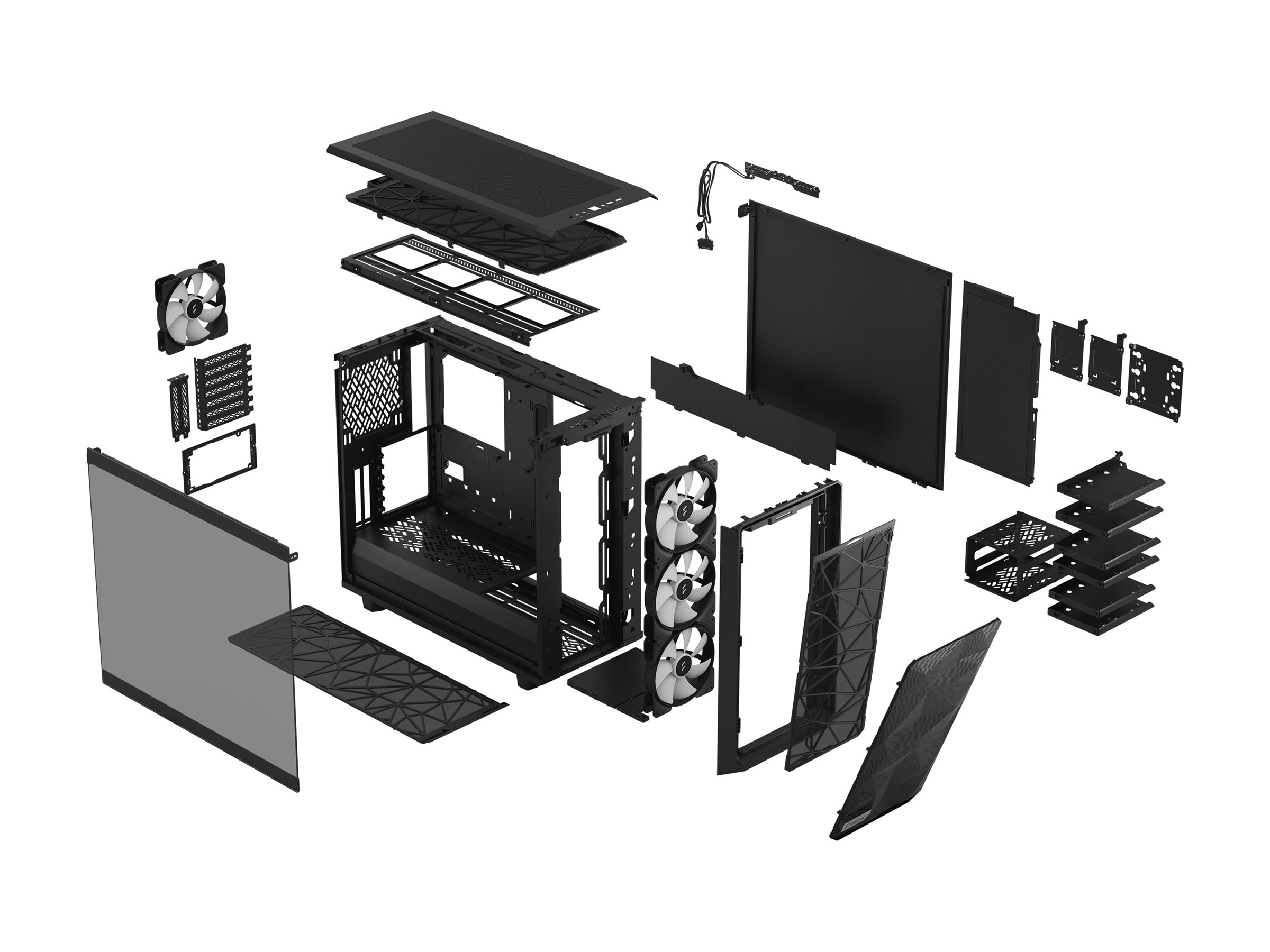 Fractal Design | Meshify 2 RGB TG Light Tint | Side window | E-ATX | ATX | Black - Image 22