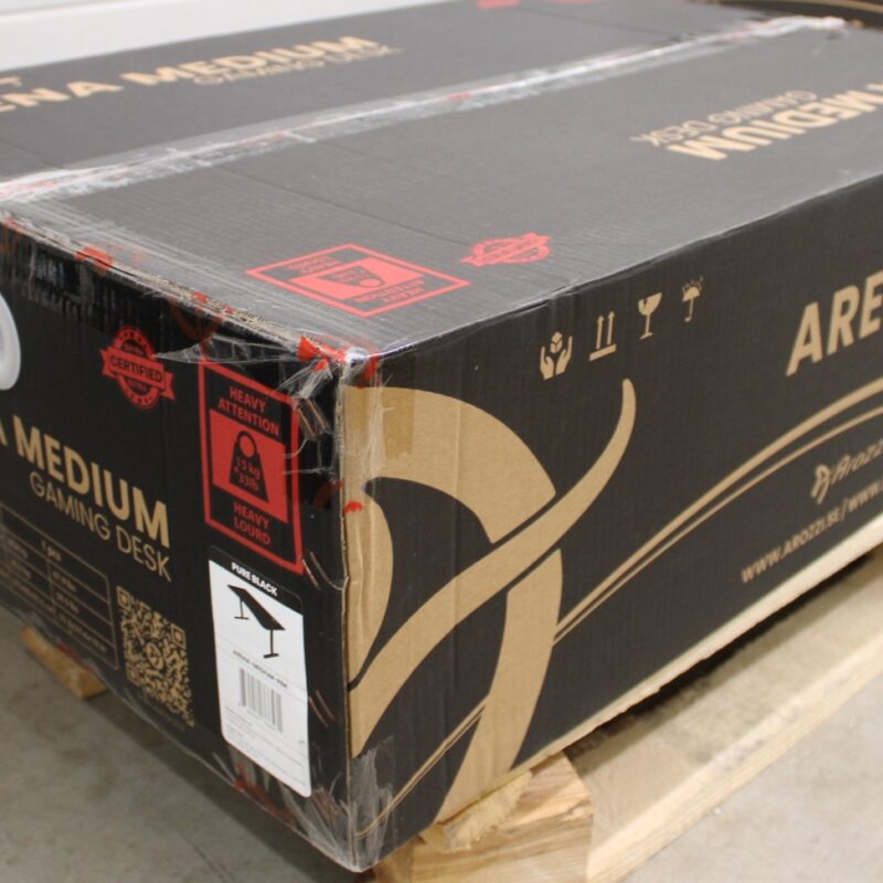 SALE OUT. | Arozzi Gaming Desk | Arena Medium | Pure Black | DAMAGED PACKAGING AND LAMINATE. SCRATCHED PARTS AND TABLE TOP. | 24 month(s) - Image 2