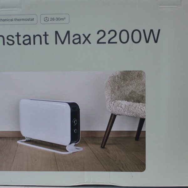 SALE OUT. Mill CO2200MECMAX 2200W Convection Heater, Mechanical thermostat, Wire heating element, White | Mill Heater | CO2200MECMAX | Convection Heater | 2200 W | Number of power levels 3 | Suitable for rooms up to max 30 m² | White | DAMAGED PACKAGING