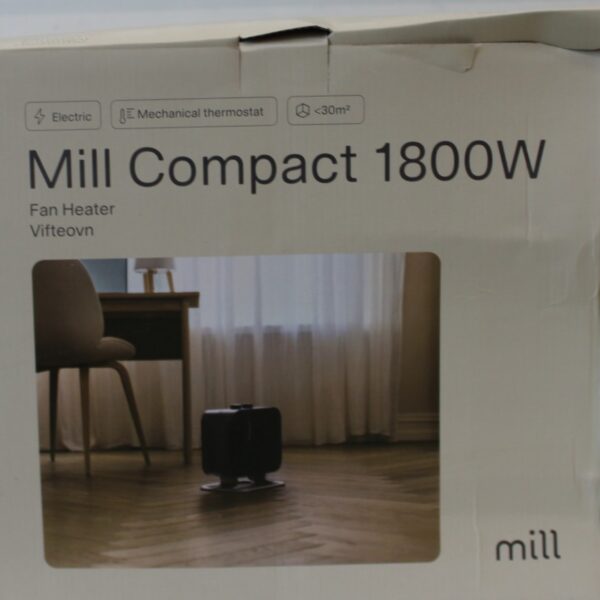 SALE OUT. Mill | Heater | CUS1800MECBA | PTC Fan | 1800 W | Suitable for rooms up to 30 m² | Black | DAMAGED PACKAGING