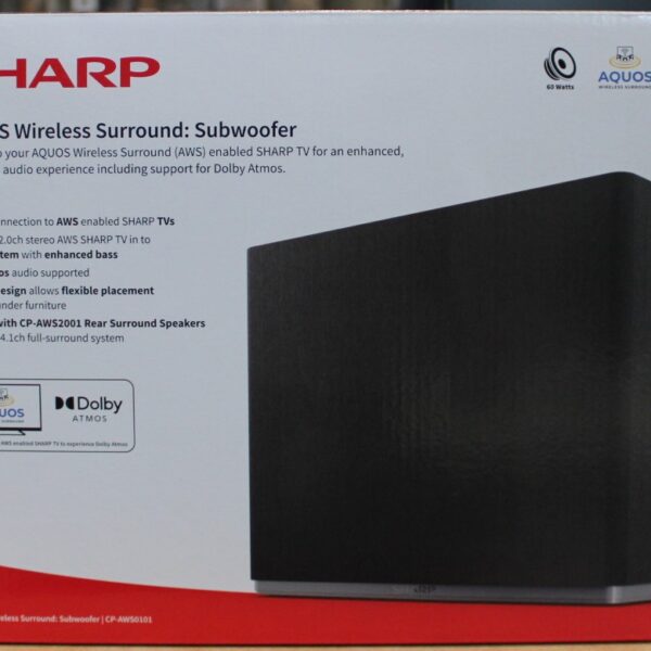 SALE OUT. Sharp AQUOS Wireless Surround Subwoofer | Sharp AQUOS Surround Subwoofer | CP-AWS0101 | Wi-Fi | DAMAGED PACKAGING | Wireless connection