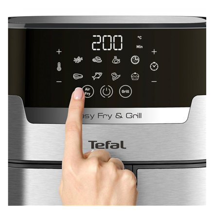 TEFAL | Air Fryer with Grill | EY505D15 | Power 1400 W | Capacity 4.2 L | Stainless Steel - Image 4
