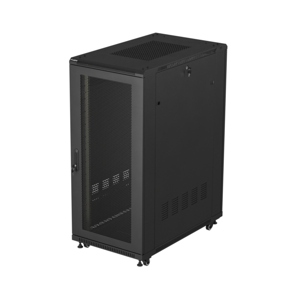 Lanberg Rack cabinet 19" free-standing 27U/600x1000 (flat pack) with mesh door | FF01-6027-23B | IP20 | Black, RAL 9004