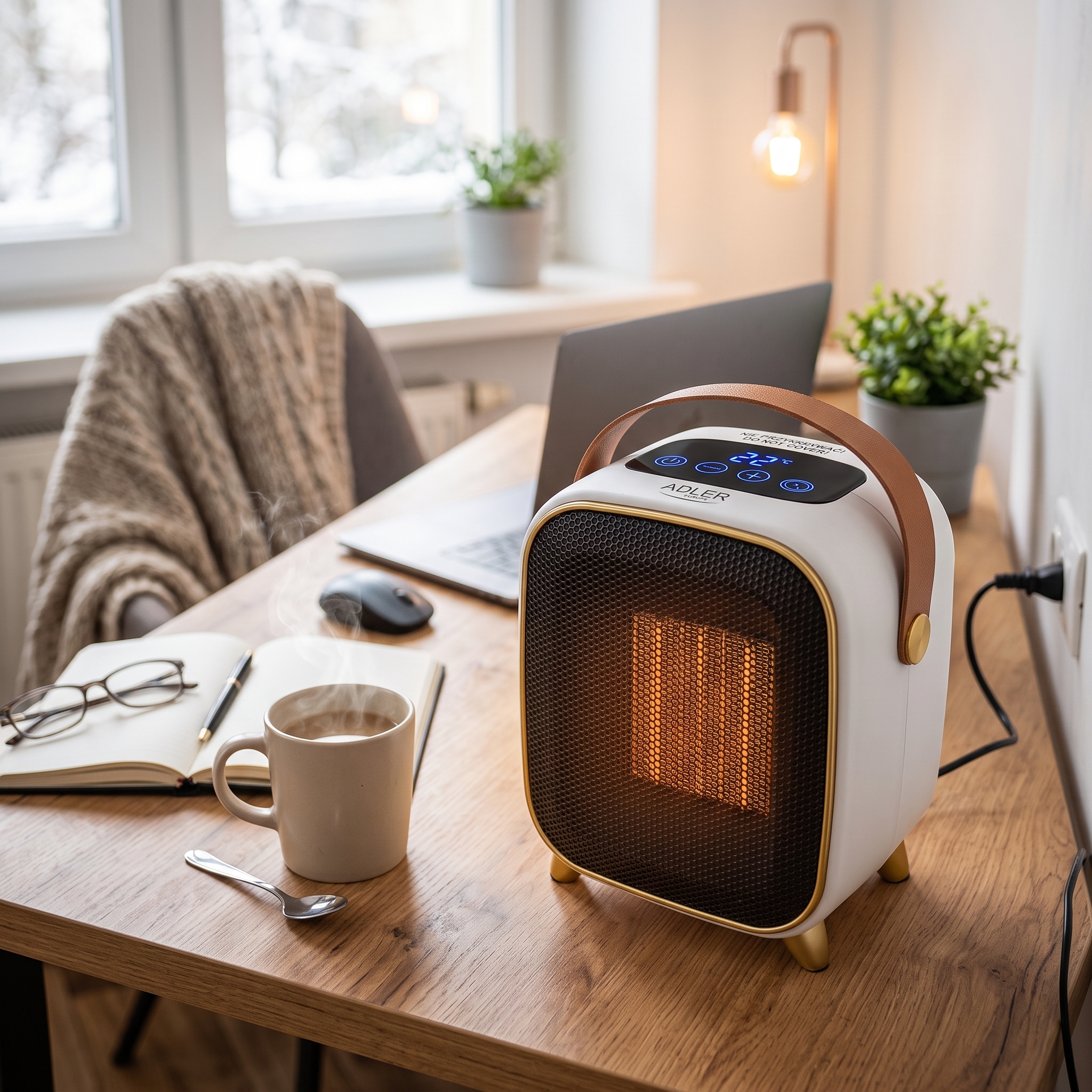 Adler Fan Heater | AD 7762 | Ceramic | 1000 W | Number of power levels 2 | White - Image 9