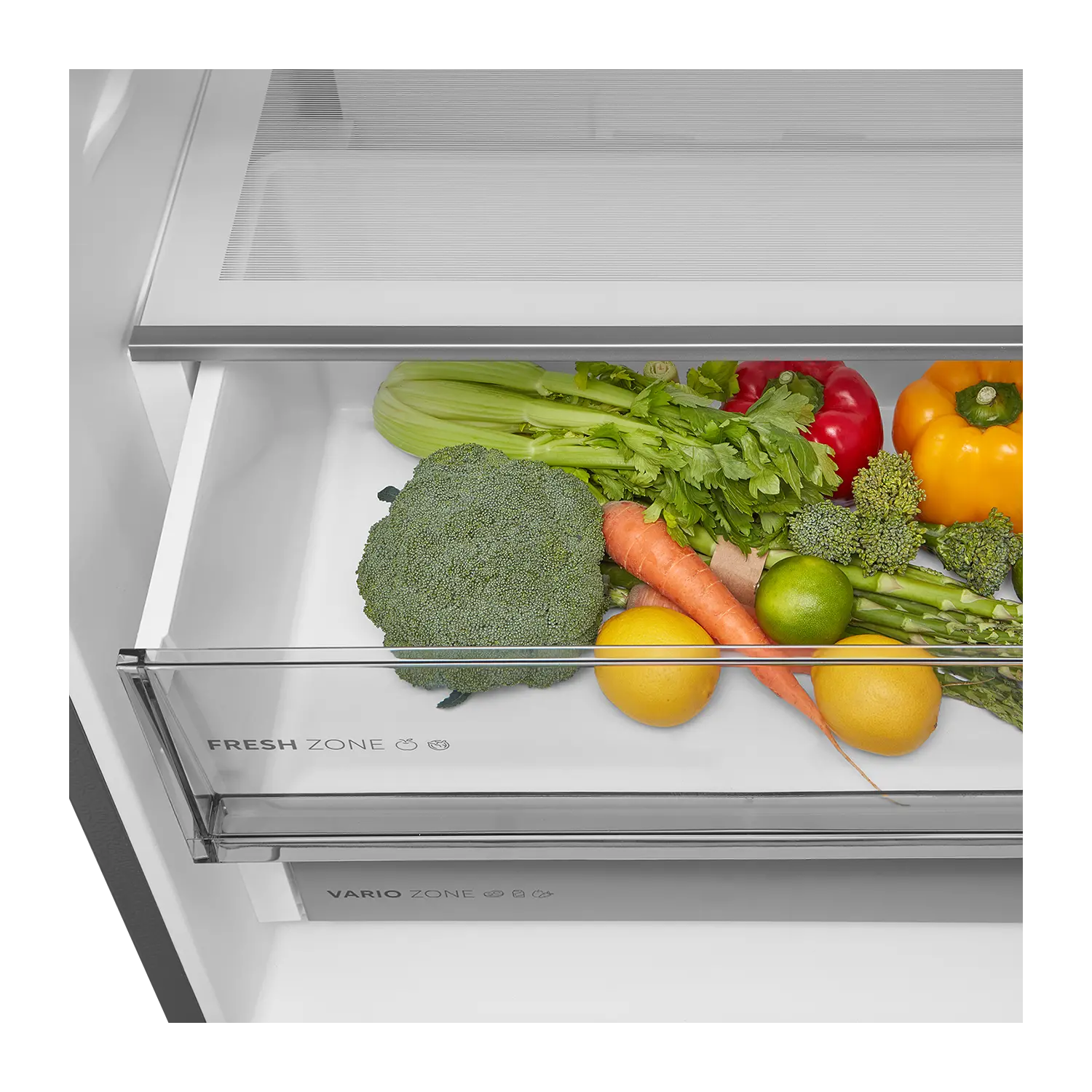 Midea Refrigerator | MDRB542BIE70 | Energy efficiency class Class E | Free standing | Height 191 cm | Combi | No Frost system | Fridge net capacity 257 L | Freezer net capacity 135 L | Display | 38 dB | Grey - Image 10