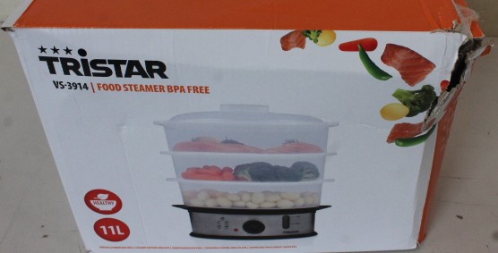 SALE OUT. Tristar | Food Steamer | VS-3914 | Silver | 1200 W | Capacity 11 L | DAMAGED PACKAGING | Number of baskets 3