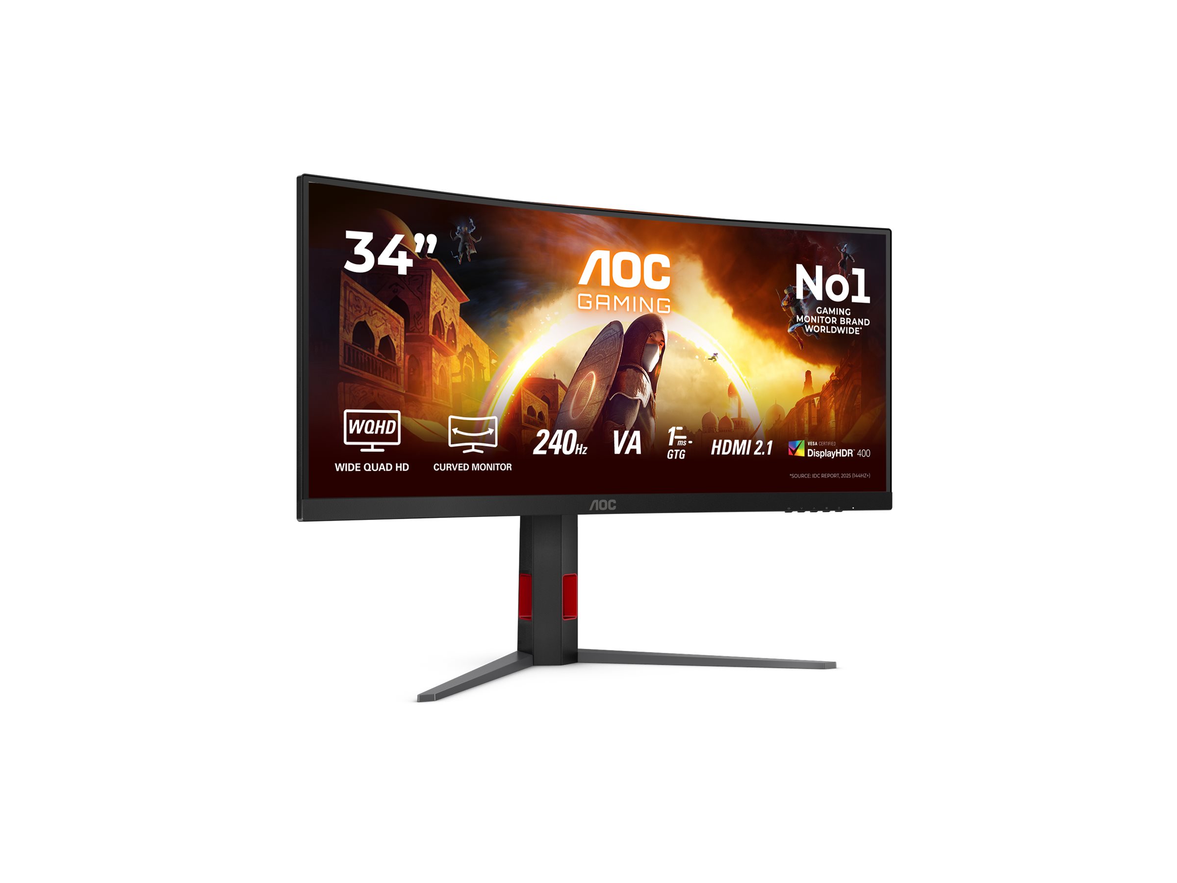 AOC | CU34G4Z | 34 " | Fast VA | WQHD | 21:9 | 240 Hz | 1 ms | 3440 x 1440 pixels | 450 cd/m² | HDMI ports quantity 2 | Black - Image 20
