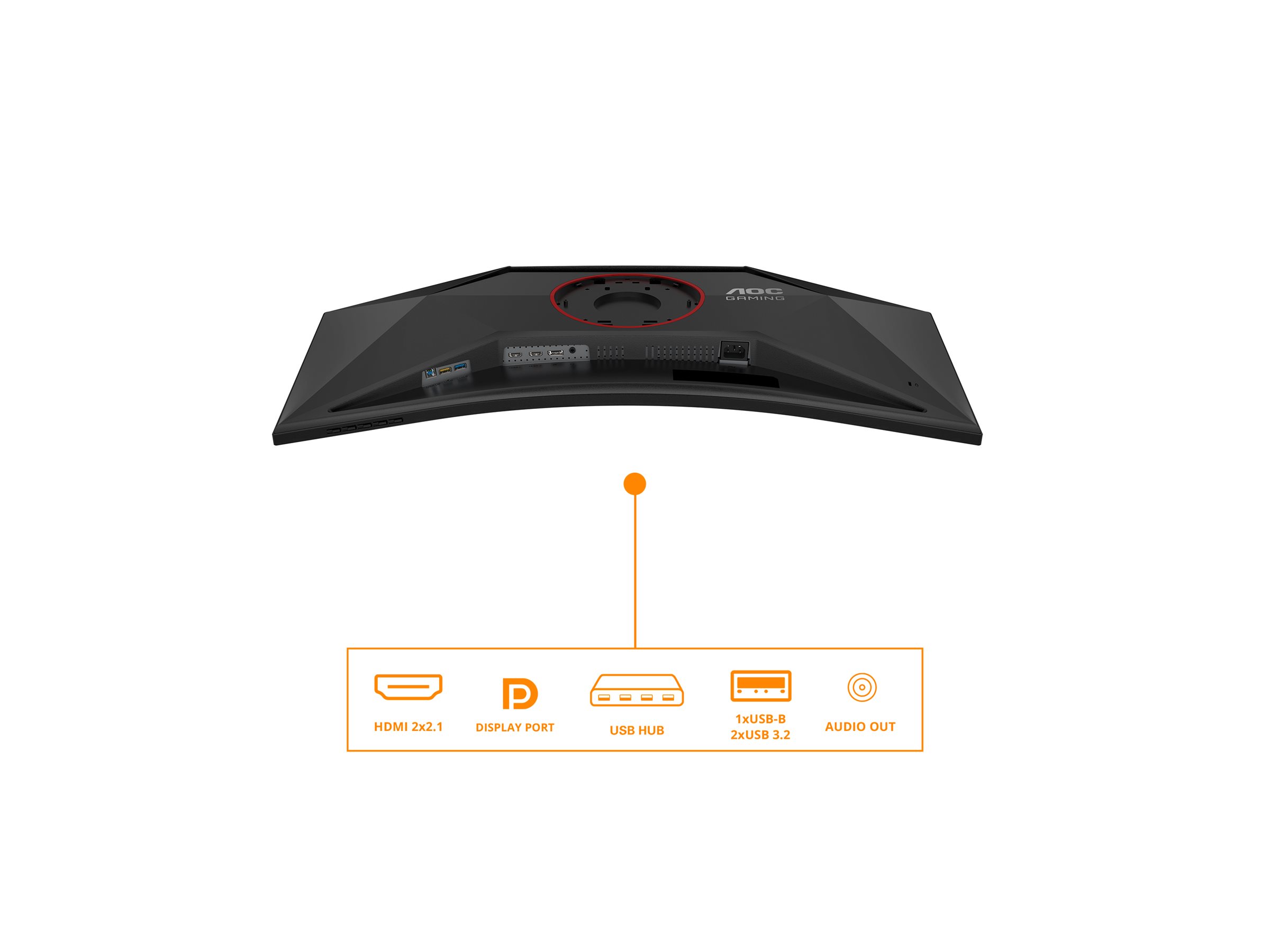 AOC | CU34G4Z | 34 " | Fast VA | WQHD | 21:9 | 240 Hz | 1 ms | 3440 x 1440 pixels | 450 cd/m² | HDMI ports quantity 2 | Black - Image 44