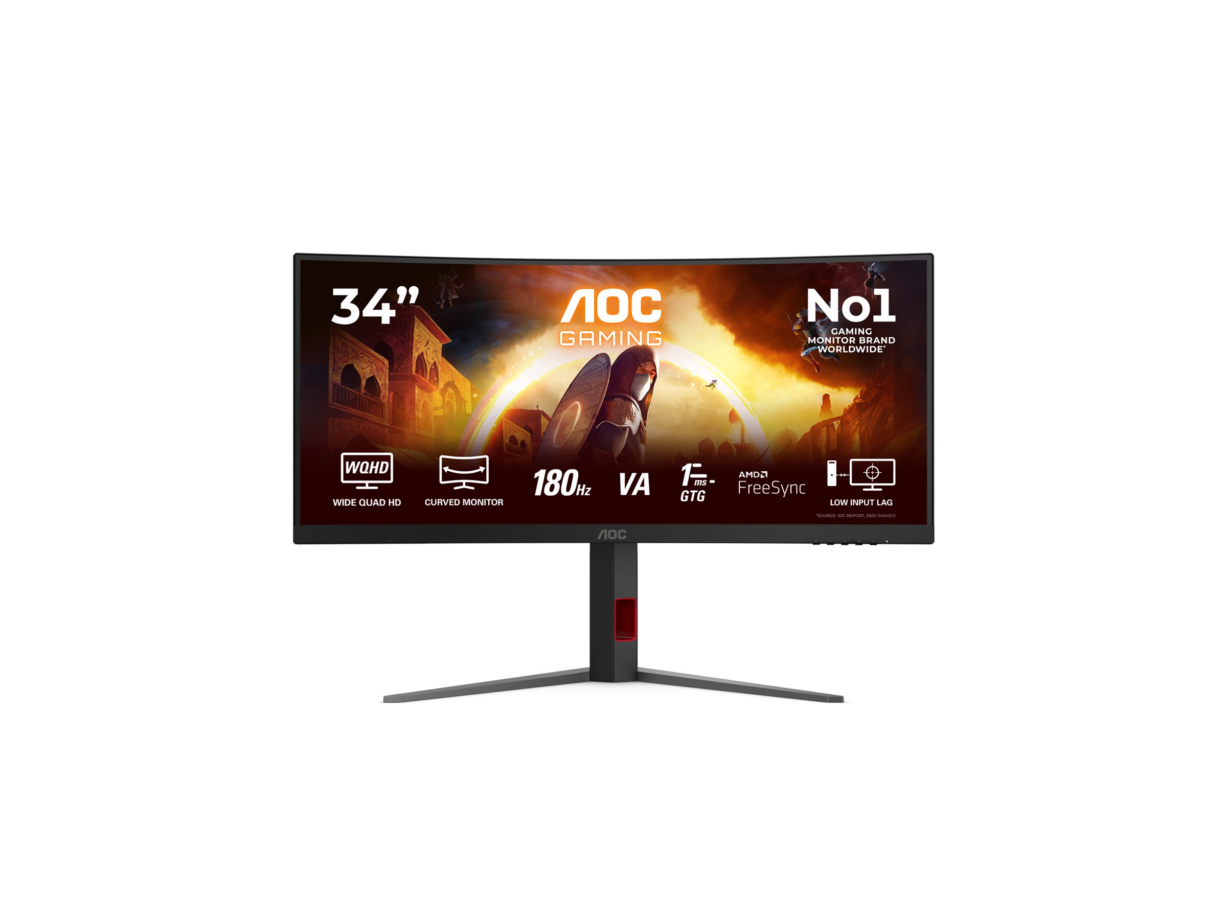 AOC | CU34G4 | 34 " | Fast VA | UWQHD | 21:9 | 180 Hz | 1 ms | 3440 x 1440 pixels | 300 cd/m² | HDMI ports quantity 2 | Black - Image 13