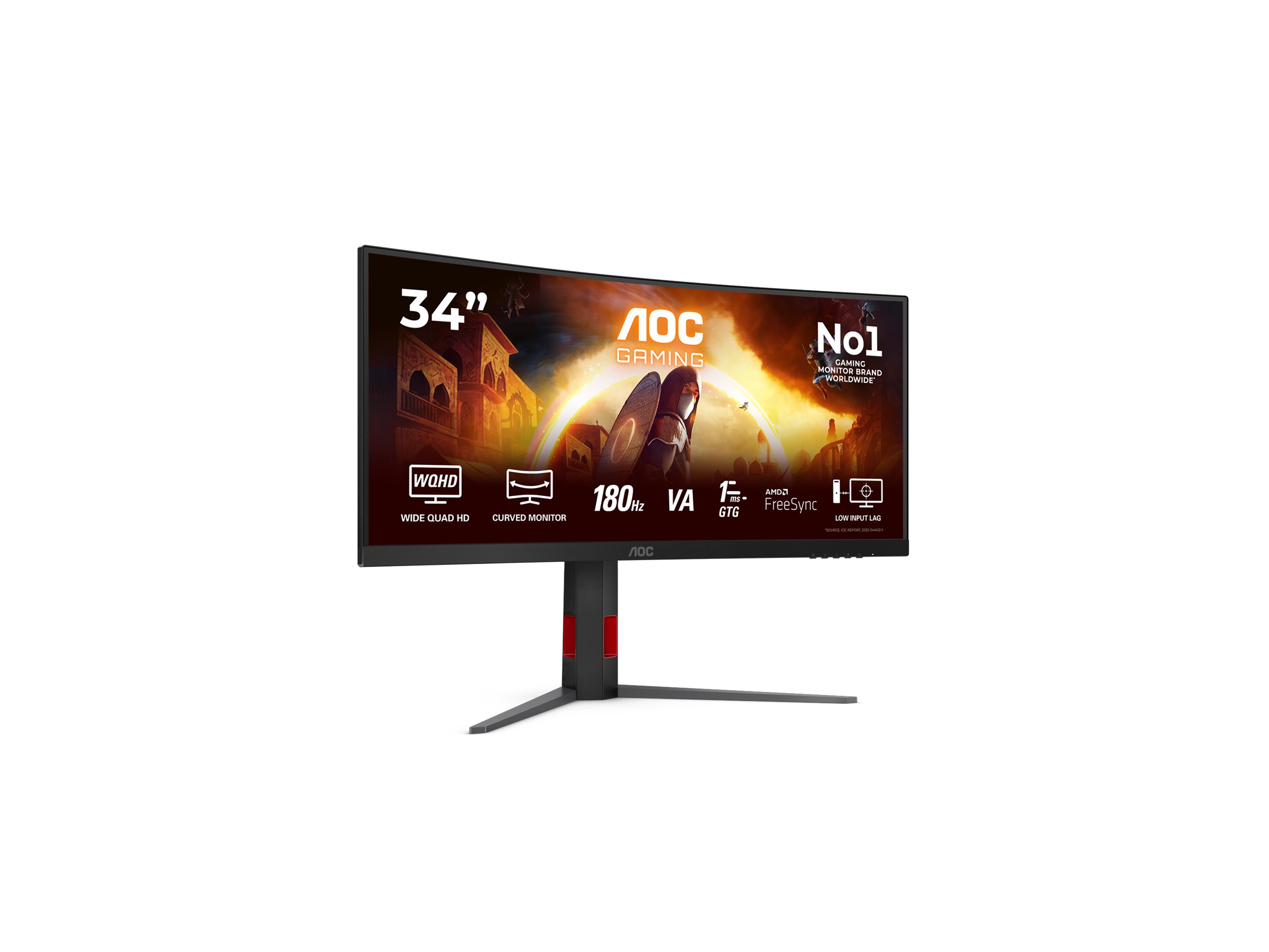AOC | CU34G4 | 34 " | Fast VA | UWQHD | 21:9 | 180 Hz | 1 ms | 3440 x 1440 pixels | 300 cd/m² | HDMI ports quantity 2 | Black - Image 41