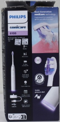 SALE OUT. Philips HX7119/02 Sonicare Series 6100 Electric Toothbrush, White | Philips Electric Toothbrush | HX7119/02 Sonicare Series 6100 | Warranty 24 month(s) | Rechargeable | For adults | Number of brush heads included 1 | Number of teeth brushing modes 2 | White | DAMAGED PACKAGING