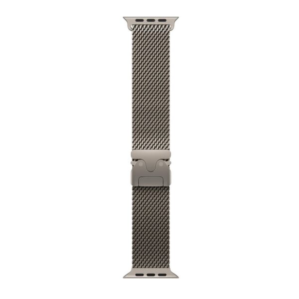 APPLE 49mm Natural Titanium Milanese Loop - Medium | Apple