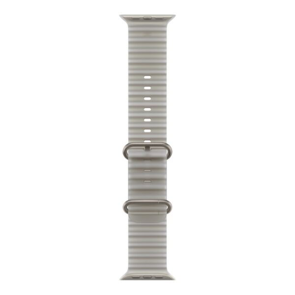 APPLE 49mm Translucent Grey Ocean Band - Natural Titanium Finish | Apple