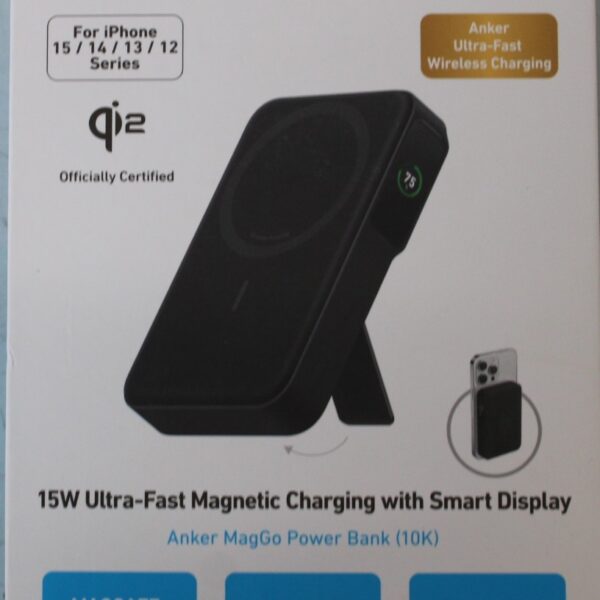 SALE OUT. | Anker 633 Magnetic Wireless Power Bank with 27W USB C port | A1654G11 | 10000 mAh | Black | DEMO