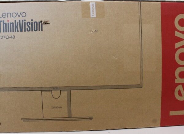 SALE OUT. Lenovo ThinkVision T27Q-40 27 2560x1440/HDMI/3Y Warranty | SALE OUT. Lenovo | T27Q-40 | 27 " | IPS | 16:9 | 120 Hz | 6 ms | 2560 x 1440 pixels | 350 cd/m² | HDMI ports quantity 1 | Eclipse Black | Warranty 36 month(s) | DAMAGED PACKAGING