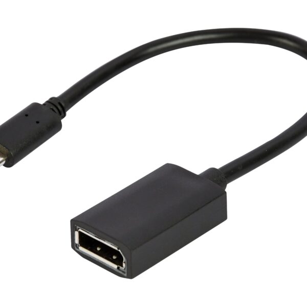 Cablexpert USB Type-C to DisplayPort adapter cable, 4K, 15 cm, black | Type-C to DisplayPort