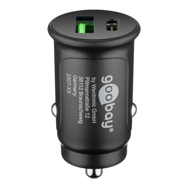 Goobay 59521 27 W Power Delivery Dual-USB Auto Fast Charger USB-C PD | Goobay